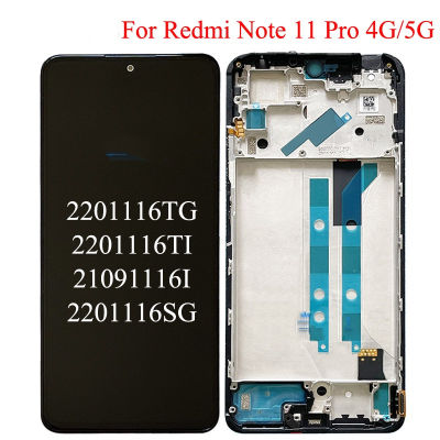 หน้าจอ TFT LCD สำหรับ Xiaomi Redmi Note 11 Pro 4G 5G จอแสดงผล LCD หน้าจอ Touch Digitizer Panel Assembly