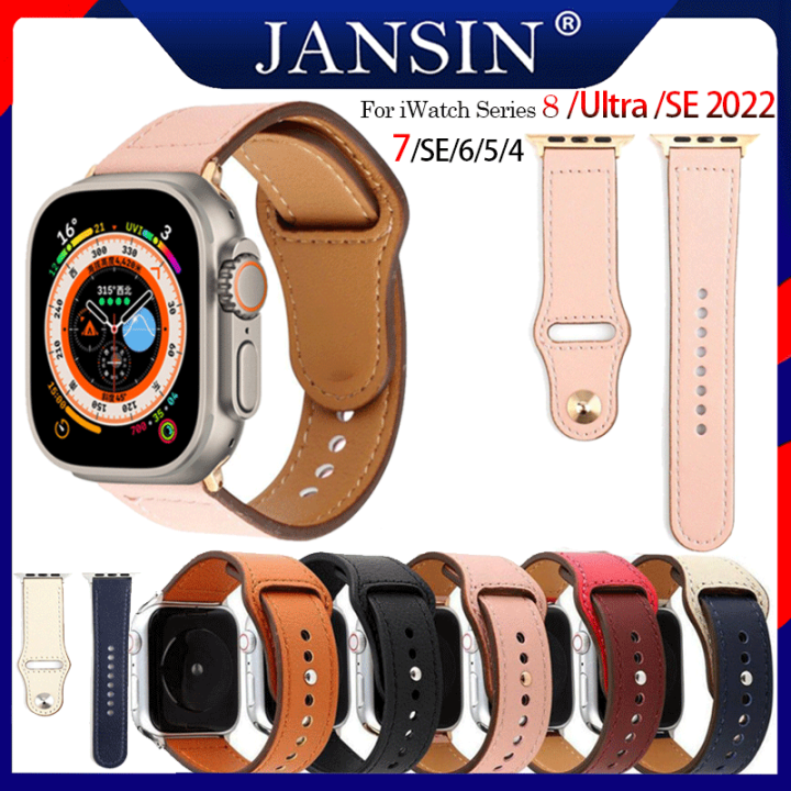 สายหนังสำหรับ-for-apple-watch-band-ultra-2-49mm-41mm-45mm-44mm-40mm-series-9-8-7-6-se-5-4-3-เข็มขัดที่มีคุณภาพสูง