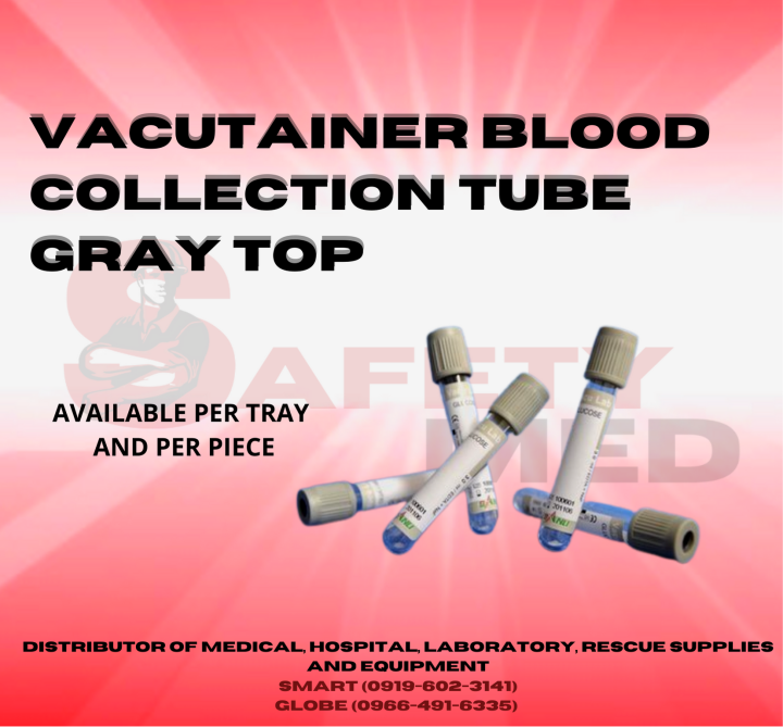 VACUTAINER BLOOD COLLECTION TUBE GRAY TOP 4ML PER PIECE Lazada PH