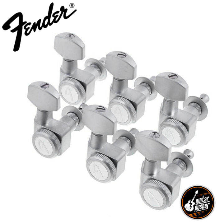 Fender American Locking Tuners / Machine Head Chrome 6 Brushed Steel