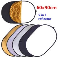 RYH 60x90cm 24x35 5 in 1 Multi Disc Photography Studio Photo Oval Collapsible Light Reflector handhold portable photo disc Phone Camera Flash Ligh