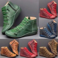 CODFashion Model Shop 2023 ข้อเท้าหนังผู้หญิงรองเท้าVintageรองเท้าลำลองRetro Handmade Boot