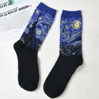 【CC】♠  A of Four Seasons mens and womens Socks Personality Literary Stockings Cotton Deodorant Sweat-absorbin