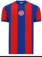 High quality stock Eng super blue Crystal Palace throwback jerseys soccer uniform Crystal Palace 1974 emblazoned on cotton football jersey