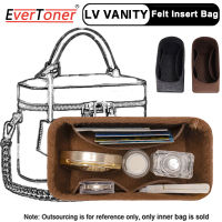 EverToner สำหรับ LV VANITY Felt ใส่กระเป๋า Organizer ผู้หญิงหรูหราแต่งหน้ากล่อง Comestic Iner กระเป๋าเก็บกระเป๋าถือ Tote Shaper