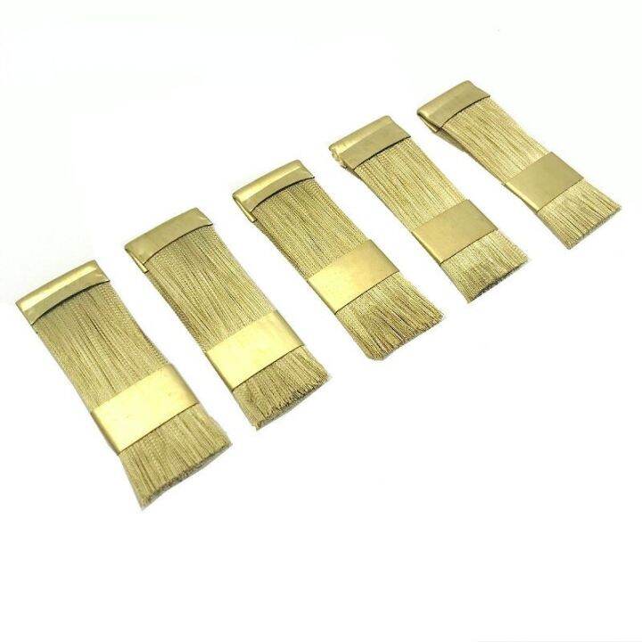 5Pcs Bur Cleaning Brass Wire Brush Nail Drill Bits Cleaning Brush