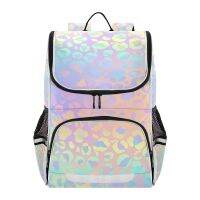 New Schoolbag Children Backpack Girl Primary Rainbow leopard tie-dye reflective stripe Book Bag Multi Pockets Japanese Backpacks