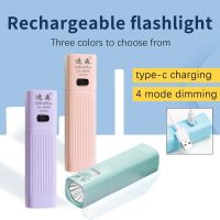 2023✲☊♈ Portable Waterproof Ultra Bright Flashlight LED Mini Flashlight USB Charging Portable Torch For Camping Hiking Fishing
