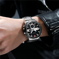 CURREN Sport Men Watch Top Brand Luxury Military Business Male Clock Silver Stainless Steel Quartz Digital Man Wristwatch 8384