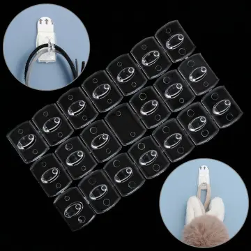 20 pcs plastic heavy wall picture frame hooks hangers 3-pin small