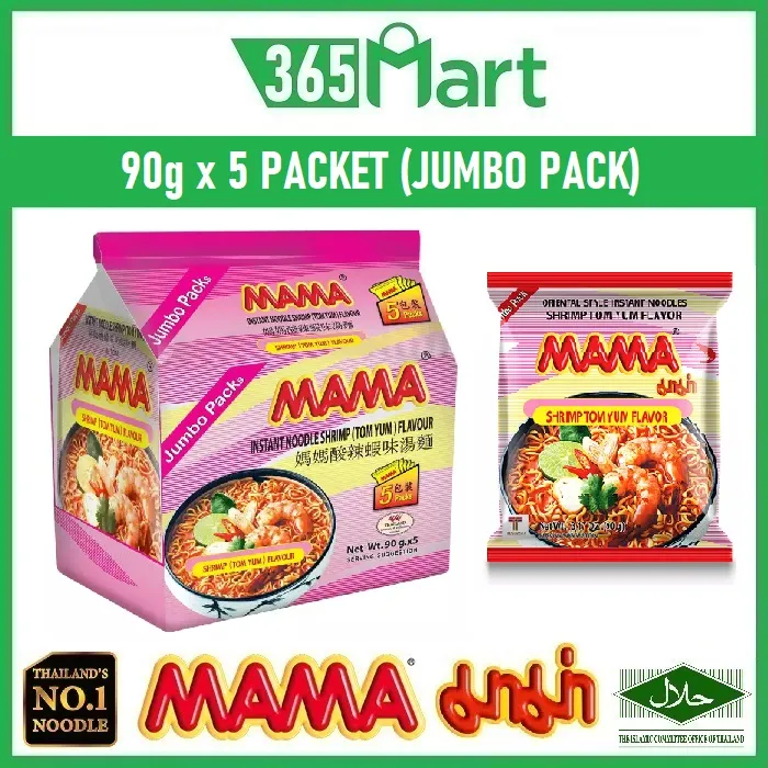 Thai agri foods co ltd Mama Jumbo Noodles Tom Yum 90g is not halal