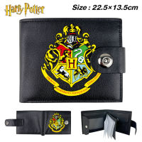 Hogwarts School Cartoon Black Short Snap Wallet Men S And Women S Casual Card Holder Gifts