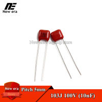 20Pcs CBB22 103J 100V 10nF 0.01UF CBB ตัวเก็บประจุฟิล์มโพลีโพรพิลีนเมทาลิค Capacitor Pitch 5MM 100V 103J 103K