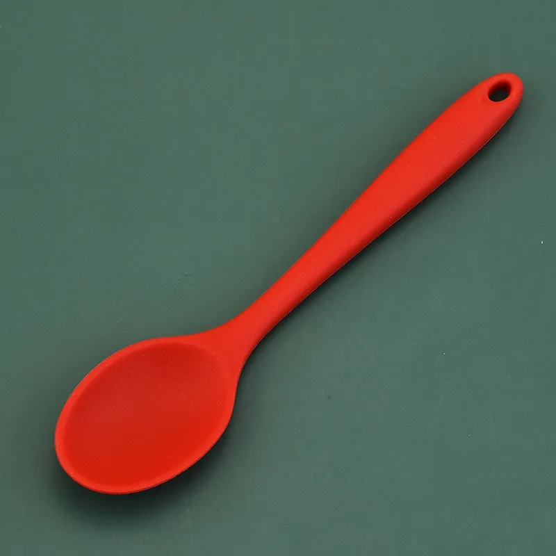 8 Colors Silicone Spoon Heat Resistant Easy To Clean Non-stick Rice Spoons  High Temperature Spoon Tableware Utensil Kitchen Tool