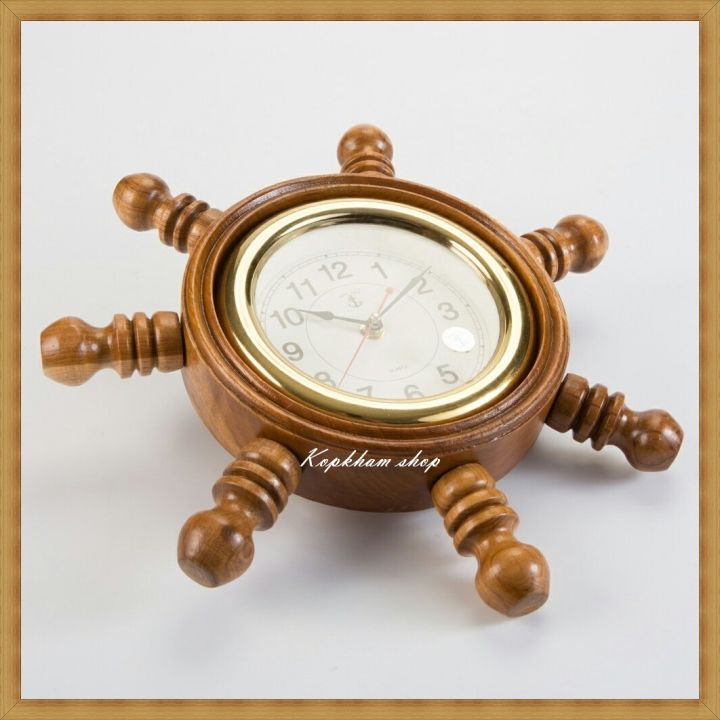 นาฬิกา-นาฬิกาแขวน-ขนาด-8-นิ้ว-นาฬิกาไม้-นาฬิกาไม้สักทอง-นาฬิกาติดผนัง