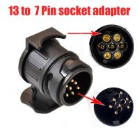 ▼▦☬ Durable 13 To 7 Pin Plug Adapter Trailer Connector 12V Towbar Towing Waterproof Plugs Socket Adapter Protect Connections A30