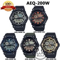 CASIO ของแท้ 100% นาฬิกาผู้ชาย AEQ-200W DIGITAL 2 ระบบ แบตฯ 10 ปี กล่องและประกัน 1ปี AEQ-200 AEQ200W AEQ200