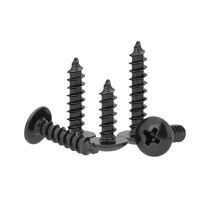 50pcs 6mm Cross Recessed Truss Head Self-tapping Screw Carbon Steel M6 Phillips Mushroom Head Wood Screw 12-40mm 16mm 20mm Nails Screws  Fasteners