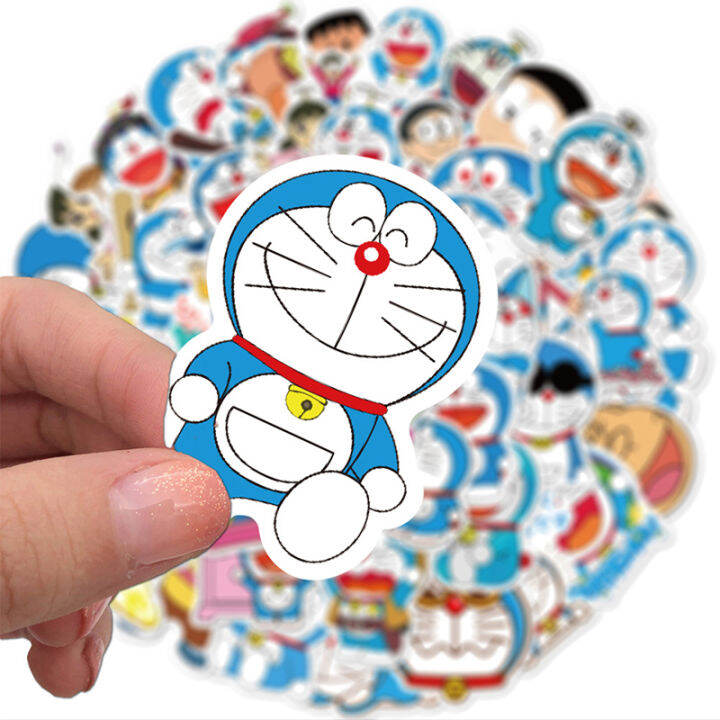 lowest-price-mh-สติกเกอร์-doraemon-50pcs-สำหรับแล็ปท็อปรถจักรยานยนต์กระเป๋าสโนว์บอร์ดรถ-decal