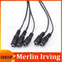 Merlin Irving Shop 5pcs DC Power Female Cable 12V Plug DC Adapter Cable Plug Connector for CCTV Camera LED Strip Plug 5.5*2.1mm