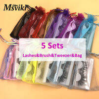 Fluffy 25 MM Mink Lashes Packing Bag Free Eyelash Brush Tweezers Wholesale Items 5D3D False Eyelashes Set Vendor Makeup Tools