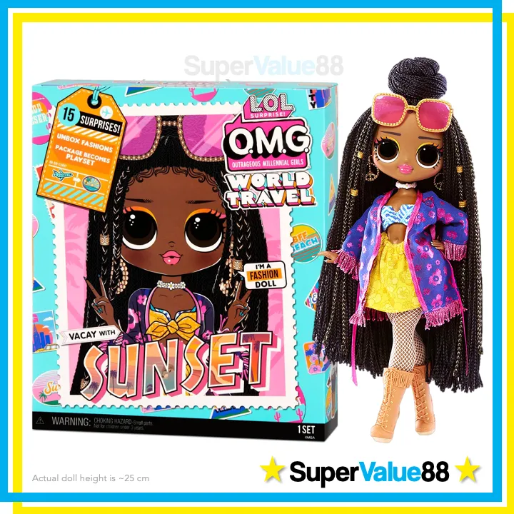 Original LOL Surprise! OMG World Travel Series Sunset Fashion Doll with 15  Surprises, Outfits and Travel-Themed Accessories, Official . Dolls for  Girls | Lazada PH