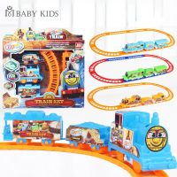 Kids DIY Electric Train Set Cartoon Variety Puzzle Assembled Rail Car Toys Fit for Train Railway Track Toys for Children Gifts