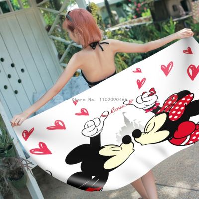 ✙ Disney Mickey Minnie Mouse Donald Duck Bath Towel Cartoon Kids Baby Girls Boys Absorbent Washcloth Beach Blanket Christmas Gifts