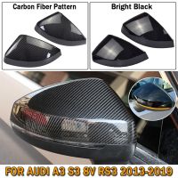 2pcs Replacement Carbon Fiber Pattern Rearview side Mirror cover caps For Audi A3 S3 8V RS3 2013 2014 2015 2016 2018 2017 2019