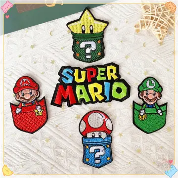 Mario Patch Iron Sew On Embroidery Badge Super Mario Bros Nintendo Video  Game