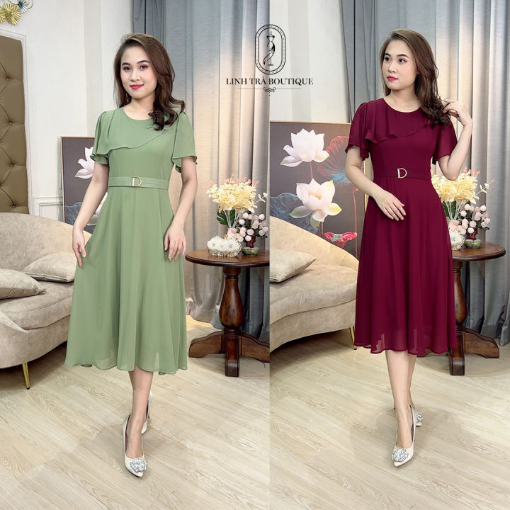 Đầm Suông Dáng Dài [ Linh Trà ] (TM 332) Cao Cấp Vải Voan Chiffon ...