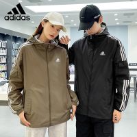 ﹉▣ เสื้อกันลม Adidas ของแท้ เหมาะกับใส่เล่นกีฬากลางแจ้ง สําหรับคู่รัก