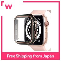 Miimall เคส Apple เอกภาพ Watch8 45Mm/7 45Mm โดยเฉพาะนาฬิกา Apple 8 2022เคส Apple นาฬิกา45Mm เคสป้องกันรอยขีดข่วนกันฝุ่นน้ำหนักเบาวัสดุ PC กระจกนิรภัยป้องกันทุกสัดส่วน LCD (45มม. สีดำ X สีแชมเปญ)