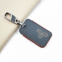 ☢✜ 100 Leather Key Case 3 Button Smart Card Skin Protector For Renault Clio Logan Megane 2 3 Koleos Scenic Auto Accessories