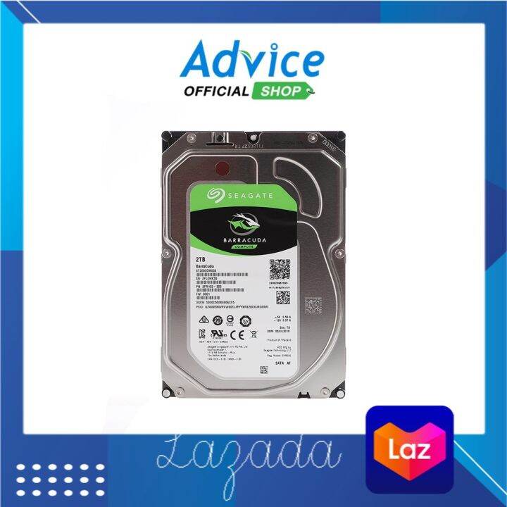 สินค้าพร้อมส่ง Seagate 2 Tb Hdd ฮาร์ดดิส Barracuda 7200rpm 256mb Sata 3 St2000dm008 0543