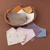 、‘】【= 5 Pcs Soft Cotton Triangle Scarf Solid Color Snap Button Bib Baby Feeding Drool Saliva Towel Bandana Burp Cloth Baby Stuff