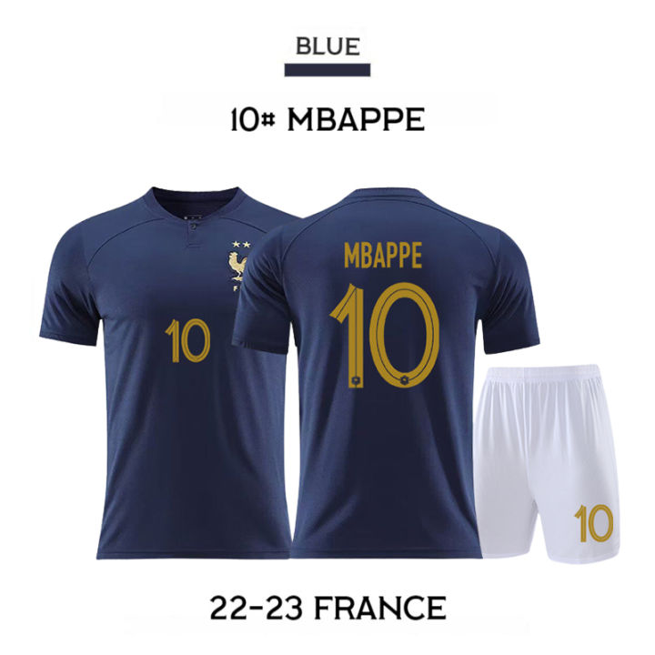 ฟุตบอลโลก2022-mbappe-เสื้อฟุตบอลทีมชาติฝรั่งเศสสำหรับผู้ใหญ่-หมายเลข4-6-7-9-10-13-19