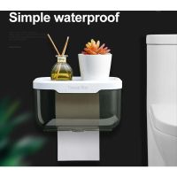 Wall Mount Bathroom Tissue Box Punch-Free Phone Rack Case Toilet Paper Holder Waterproof Shelf Organizer Paper Towel Holder Docks Stands