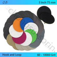 3 Inch 75mm Sandpaper Discs Grit 60 to 10000 Hook and Loop Wet/Dry Abrasive Sanding Paper Power Tool Accessory Silicon Carbide Cleaning Tools