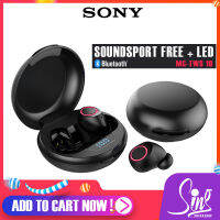 ? หูฟังบลูทูธ Sony MG-TWS10 หูฟังไร้สาย หูฟัง SoundSport ออกกำลังกาย หูฟังคู่ Bluetooth 5.0 พร้อมกล่องชารจ์ Earbuds ใช้ได้กับมือถือทุกรุ่นมีบลูทูธ