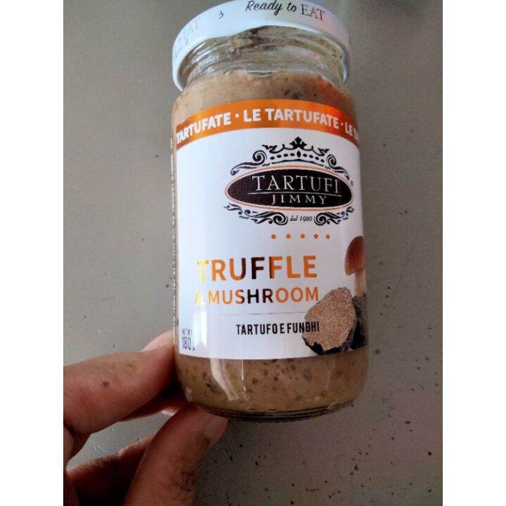 new-arrival-tartufi-jimmy-truffle-amp-mushroom-ซอส-ราด-พาสต้า-รสเห็ดรวม-ผสม-เห็ดทรัฟเฟิล-และ-ทาร์ทูฟิ-จิมมี่-180-กรัม