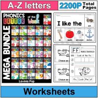 2200 Pages A-Z Letter Phonics Alphabet In English Baby Kids Learn Abc Toys Kindergarten Homeschool Supplies Early Educational