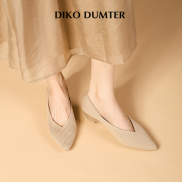 Dikodumter cổ điển gót vừa phải giày đan cho thời trang nữ mũi nhọn đế