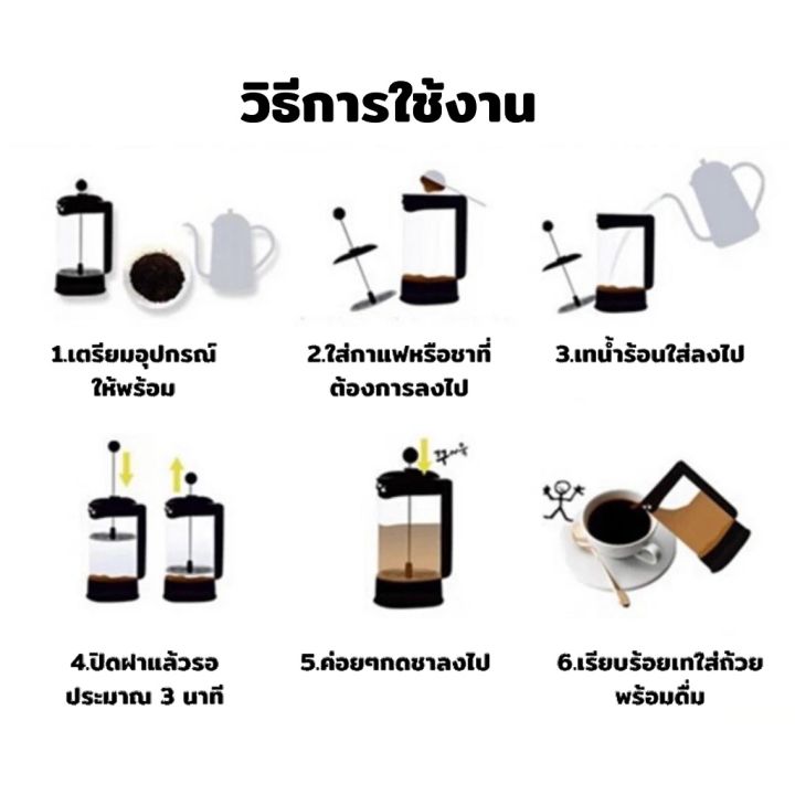 ที่ชงกาแฟสด-กาชงกาแฟ-ที่ชงกาแฟ-เหยือกชงกาแฟสด-เหยือกชงชา-แกนสแตนเลส-มี2ขนาด-350ml-600ml-french-press-coffee-pot