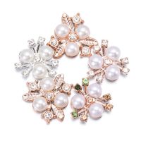 WRAPPER PRIVATE26WR6 10PCS DIY Craft Flower-shaped Crystal Pearl Button Rhinestone Buttons Pearl Hairpins Headwear Clip