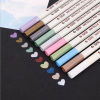 6/10Pcs/Set Metal Color Waterproof Metallic Brush Marker Pen for Drawing Lettering Calligraphy Paint Home DIY Card Diary Art