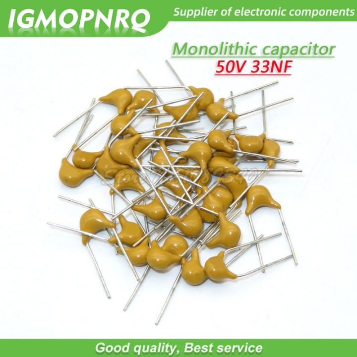 100PCS Monolithic capacitors 333 0.033UF (33NF) DIP New Original Free Shipping