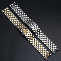 New 18 20mm Arc End Solid Stainless Steel Watchband For Longines L4 Flagship Watch Strap Men Women Wrist Bracelet Logo On