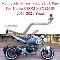 Motorcycle Exhaust Middle Link Pipe Slip On For Honda Grom Msx125 Msx 125 SF 2013-2021 Modified Moto Escape Stainless Steel