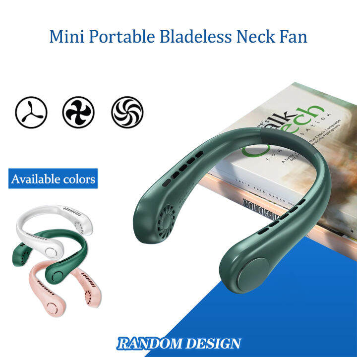 Hopeway Mini Portable Bladeless Neck Fan Air Cooler USB Rechargeable